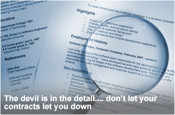 The devil is in the detail, don\'t let your contracts let you down